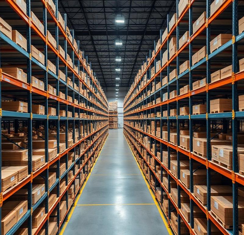 UK warehouse showing bonded and non-bonded storage sections with organised pallet racking for ASB Logistics warehousing guide