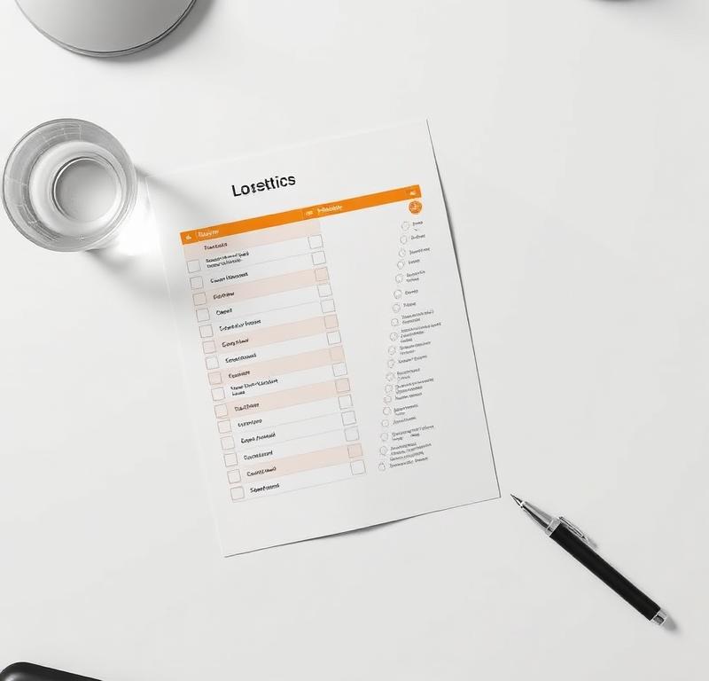 ASB Logistics free downloadable UK ecommerce logistics checklist PDF mockup showing structured operational checkpoints and tick boxes